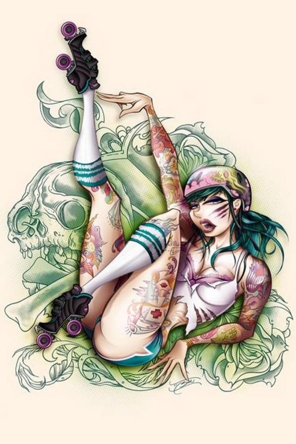 pin up girl artists. Tyson McAdoois a comic pin-up