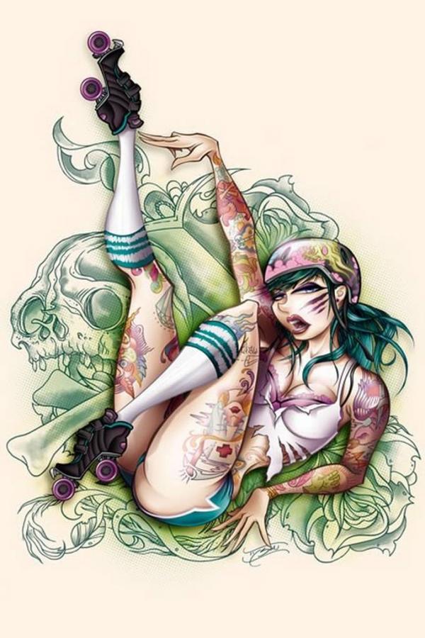 Tyson McAdoois a comic pin-up pin up girl artists. Tyson McAdoois a comic pin-up