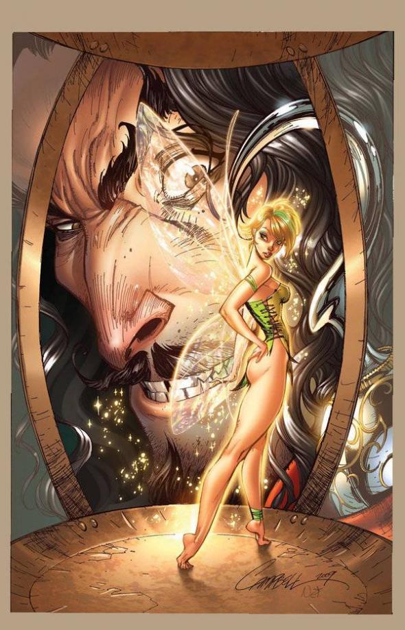 tinkerbell_and_captain_hook_by_j_scott_campbell590-919 tinkerbell and captain hook