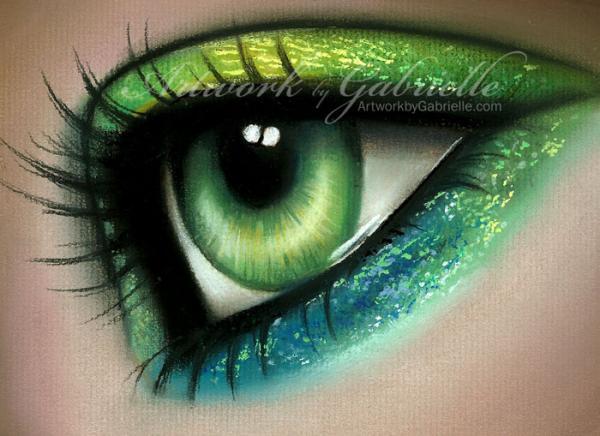 Mermaid eye - Portrait Illustrations by Gabrielle  <3 <3