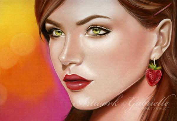 Strawberry in spring - Portrait Illustrations by Gabrielle  <3 <3