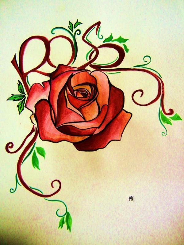 Rose tattoo by fpista
