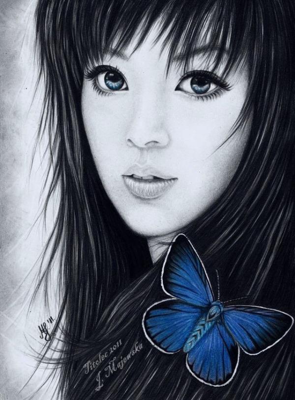 asian beauty by titolec87-d3gkdns by by titolec - Portrait Drawings by Justine  <3 <3