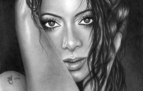 Nicole scherzinger - Portrait Drawings by Justine  <3 <3