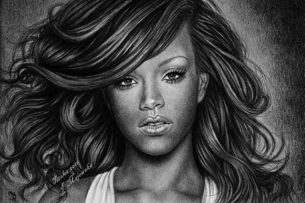 rihanna by titolec87-d35c6wt by by titolec - Portrait Drawings by Justine  <3 <3