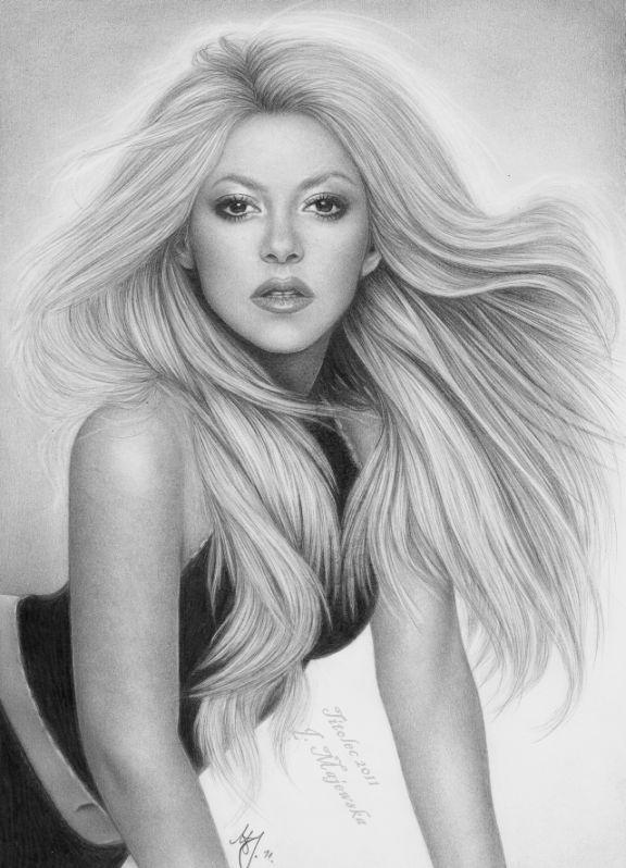 Shakira draw - Portrait Drawings by Justine  <3 <3