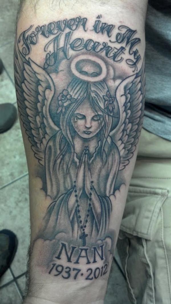 Cầu nguyện thiên thần - 60 Thánh Thiên thần Tattoo Designs <3 <3