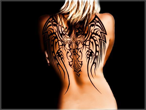 Thiên thần chéo cánh hình xăm - 60 Thánh Thiên thần Tattoo Designs <3 <3