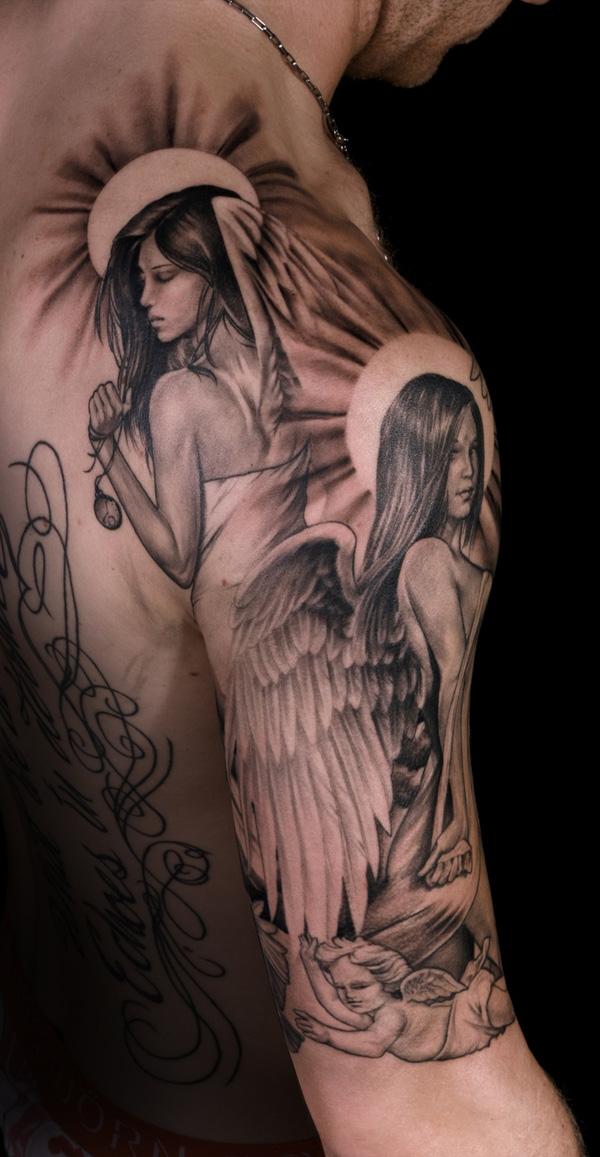 cô gái Angel - 60 Thánh Thiên thần Tattoo Designs <3 <3