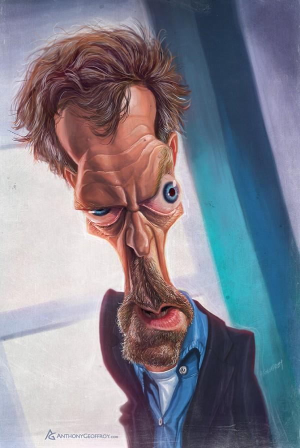 Dr HOUSE - Caricature Illustrations by Anthony Geoffroy | Art and Design 