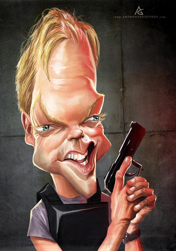 Jack Bauer - Caricature Illustrations by Anthony Geoffroy | Art and Design 