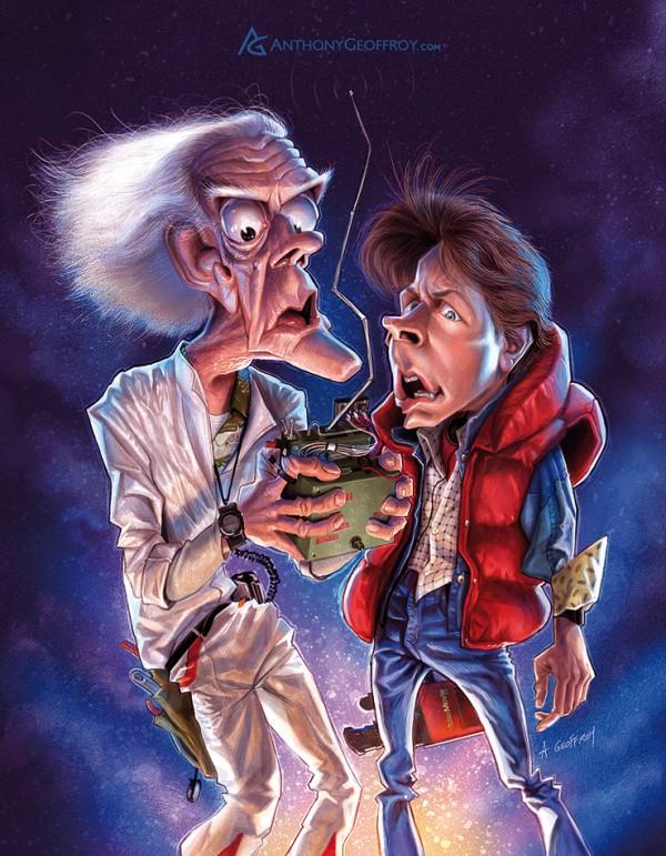 back to the future - Caricature Illustrations by Anthony Geoffroy | Art and Design 
