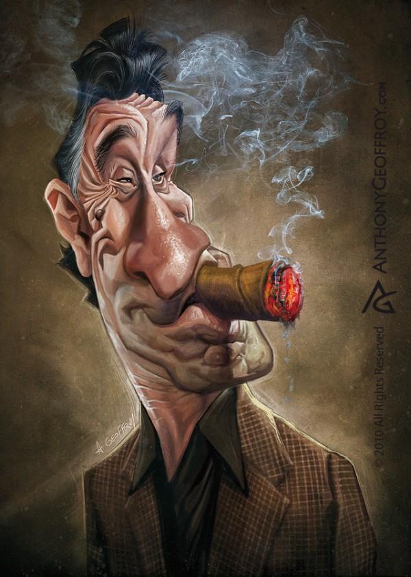 de niro - Caricature Illustrations by Anthony Geoffroy | Art and Design 