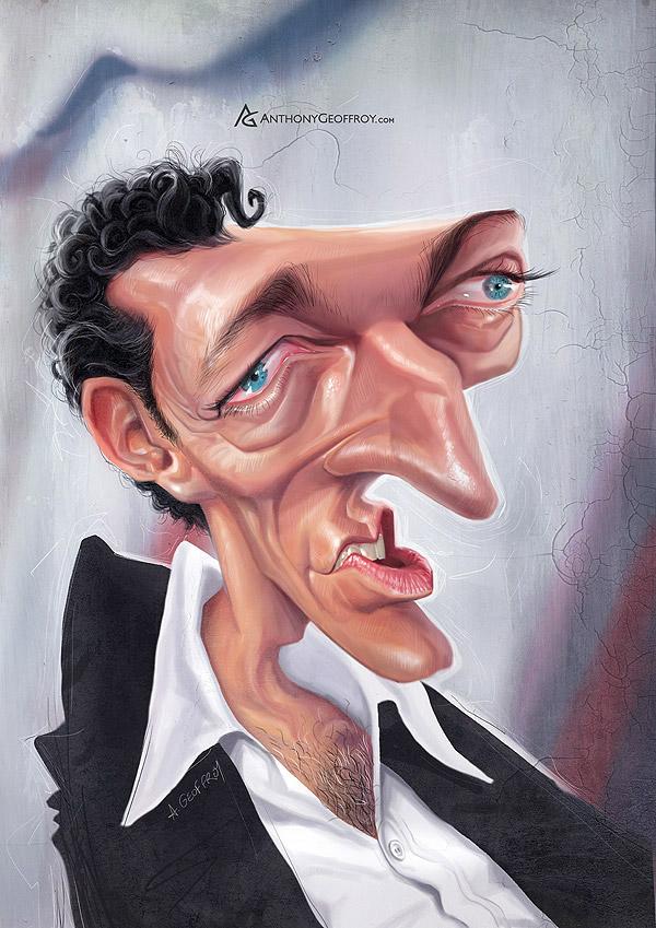 vincent cassel - Caricature Illustrations by Anthony Geoffroy | Art and Design 