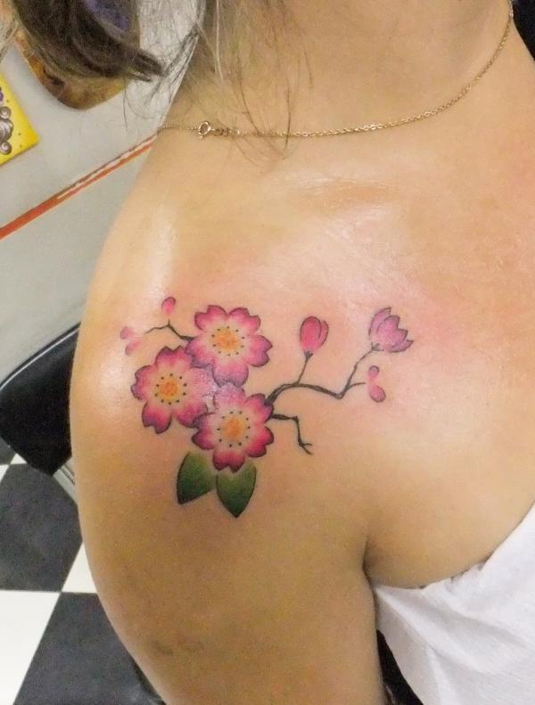 Flor de Cerejeira - 30 ảnh vui nhộn Cherry Tattoos Designs <3 <3