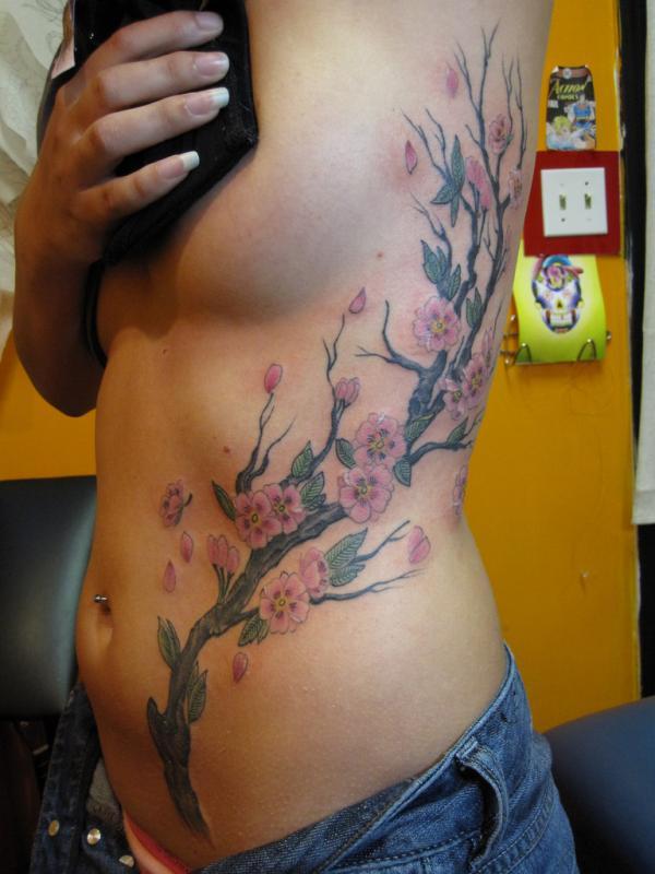 Cherry Blossom Torso - 30 ảnh vui nhộn Cherry Tattoos Designs <3 <3
