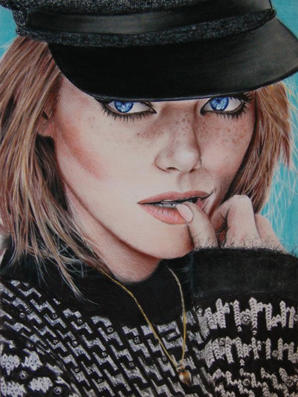 Emma stone - Colour Pencil Drawings by Valentina Zou  <3 <3