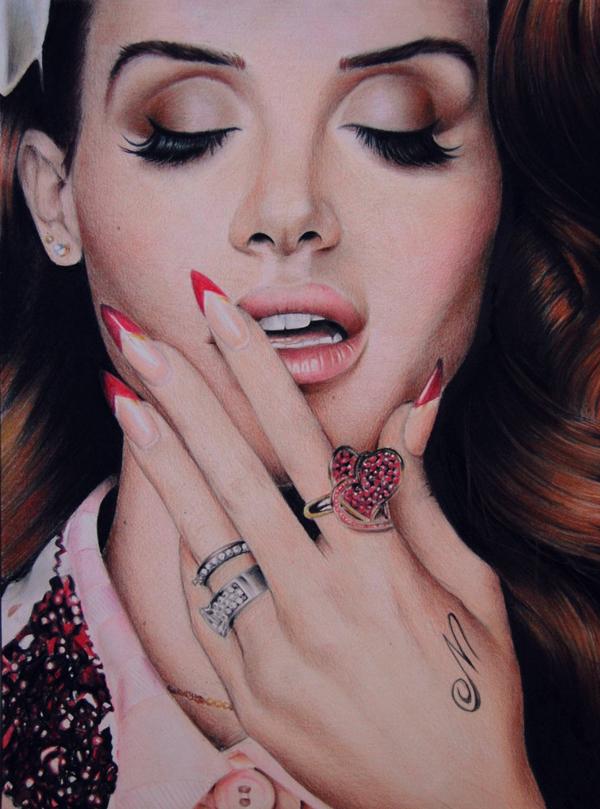 Lana del rey - Colour Pencil Drawings by Valentina Zou  <3 <3