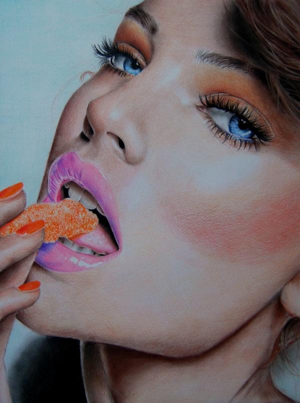 Miss candy - Colour Pencil Drawings by Valentina Zou  <3 <3