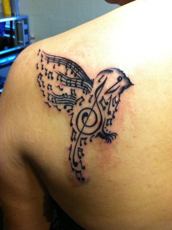 Âm nhạc chim hình xăm - 60 ảnh vui nhộn Tattoo Designs nhạc <3 <3