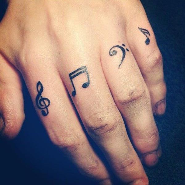 Finger nhạc hình xăm - 60 ảnh vui nhộn Tattoo Designs Âm nhạc <3 <3