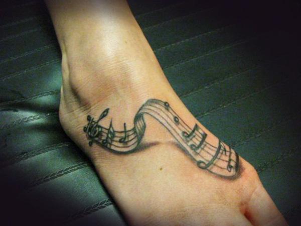 Nhạc hình xăm trên chân - 60 ảnh vui nhộn Tattoo Designs nhạc <3 <3