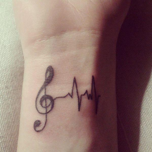 Nhạc hình xăm trên wirst - 60 ảnh vui nhộn Tattoo Designs nhạc <3 <3