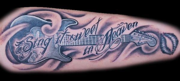 Guitar Tattoo - 60 ảnh vui nhộn Tattoo Designs Âm nhạc <3 <3