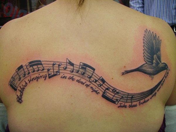 Blackbird Hát - 60 ảnh vui nhộn nhạc Tattoo Designs <3 <3