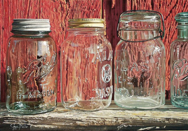 realistic painting 08 Fascinated by details and influenced by the works of Andrew Wyeth, American artist Steve Mills created great pieces of photorealism by focusing on objects of still life, e.g. newspaper, books, and glasses, etc.