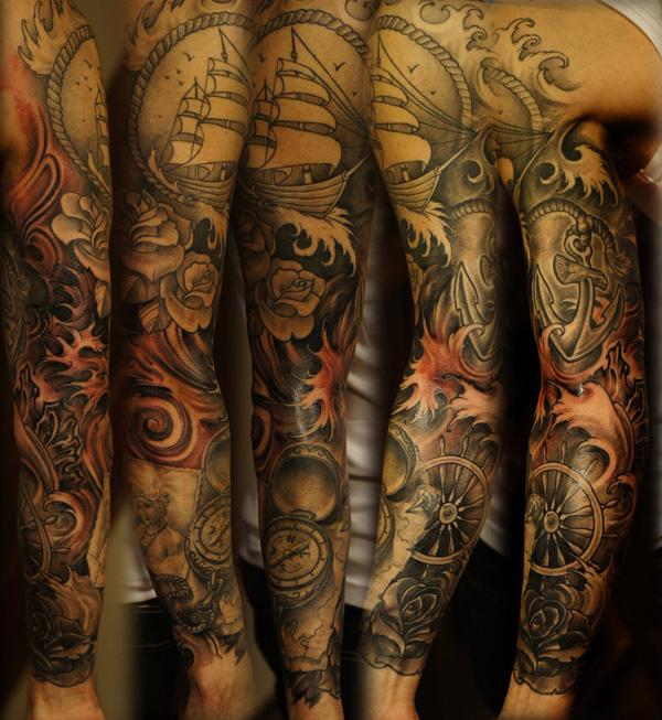 tay biển - 50+ mát Sleeve Tattoo Designs <3 <3