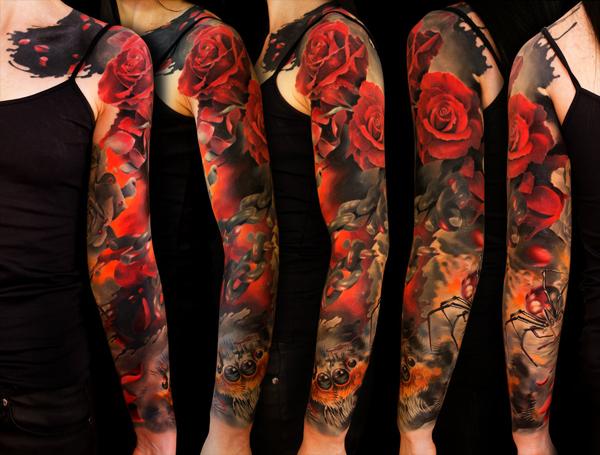 Rose Nhện - 50+ mát Sleeve Tattoo Designs <3 <3