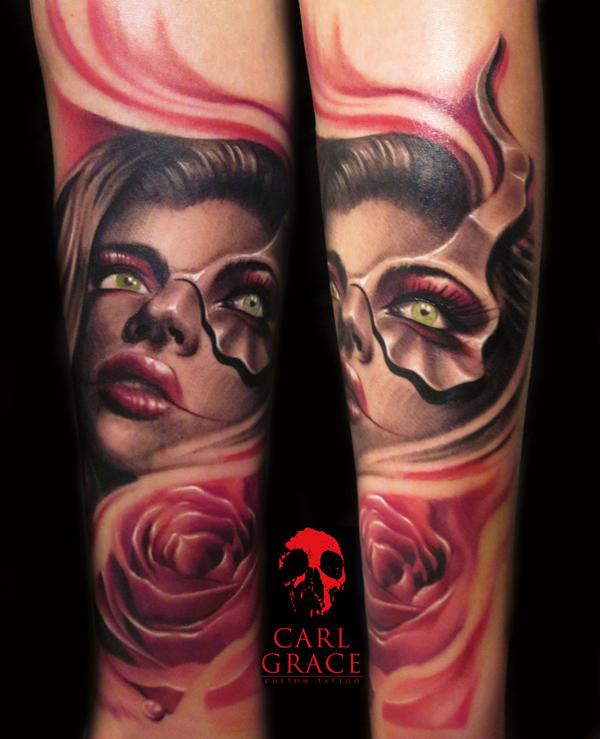 cô gái hình xăm hoa hồng - 50 + mát Sleeve Tattoo Designs <3 <3