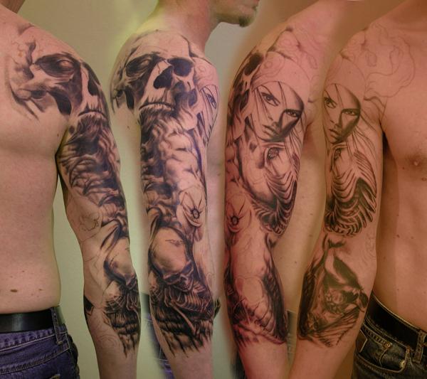 Freehand sleeve - 50 + mát Sleeve Tattoo Designs <3 <3