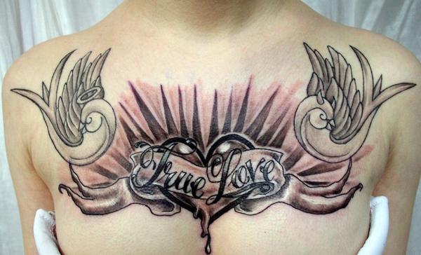 True Love Lettering tim TAT - 35 + ảnh vui nhộn Tattoo Designs tim <3 <3