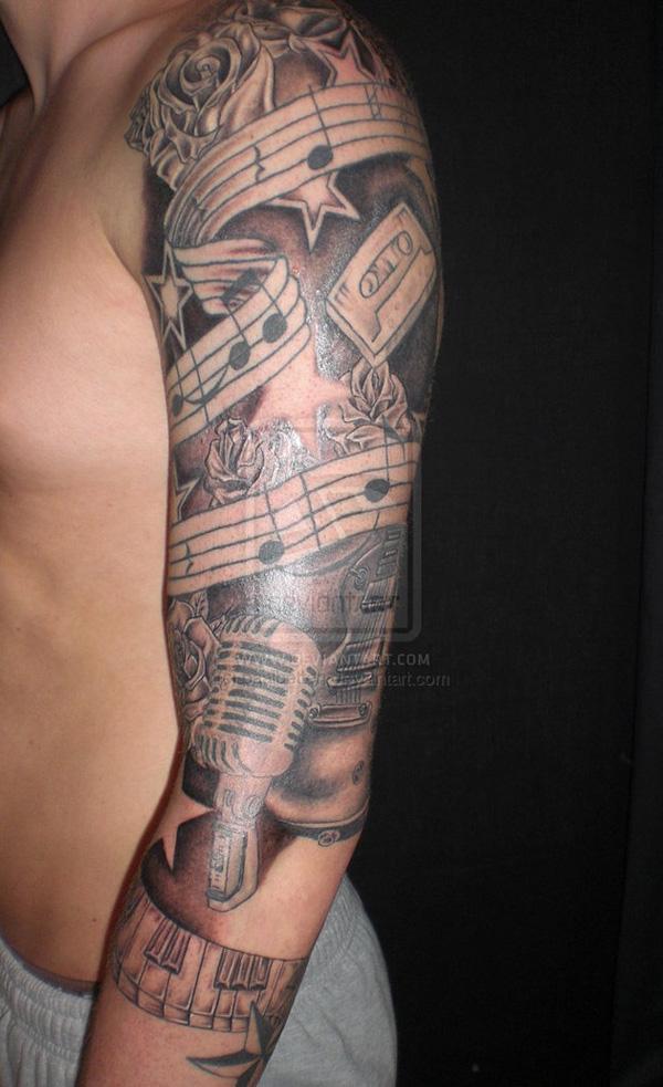 Âm nhạc Sleeve Tattoo - 50+ mát Sleeve Tattoo Designs <3 <3