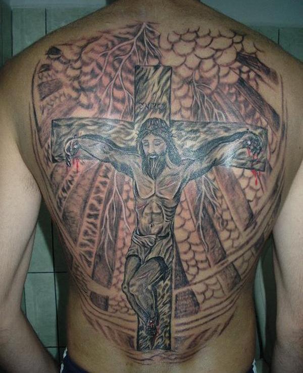 jesus trên hình xăm chéo - 50 Creative Chữ thập Tattoo Designs <3 <3