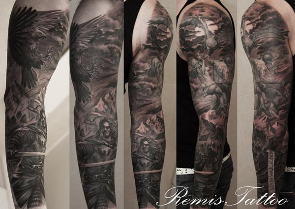chiến binh tay hình xăm - 50 + mát Sleeve Tattoo Designs <3 <3