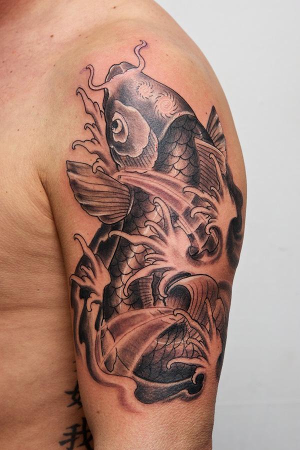 koi cá xăm - 50 ảnh vui nhộn Fish Tattoo Designs <3 <3