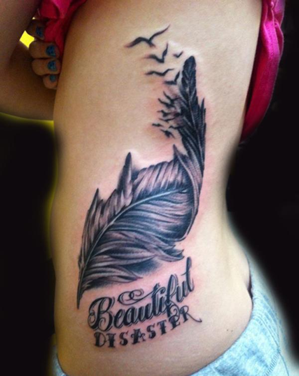 50 Beautiful Feather Tattoo Designs Art and Design