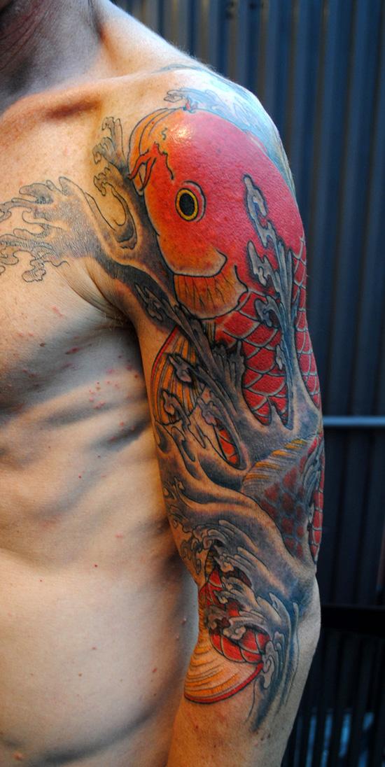 Kyoto carp.Gakkin hình xăm - 50 ảnh vui nhộn Fish Tattoo Designs <3 <3