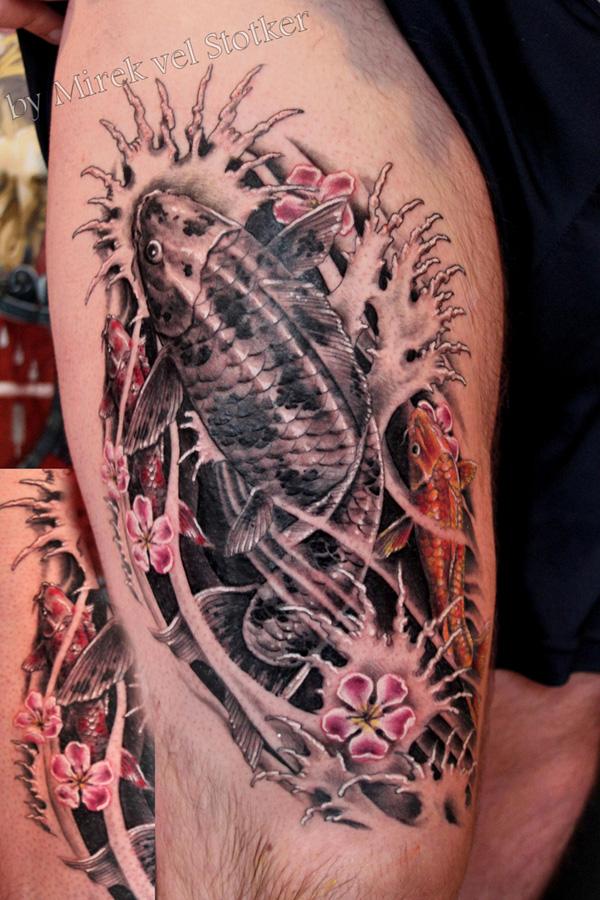 koi cá xăm của Mirek vel Stotker - 50 ảnh vui nhộn Fish Tattoo Designs <3 <3