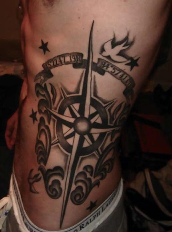 100 Awesome Compass Tattoo Designs  Art and Design