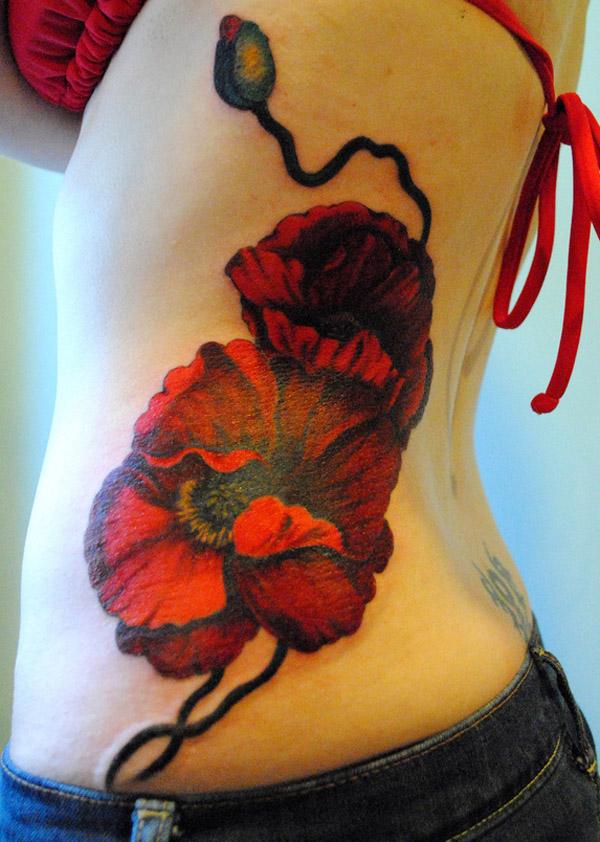 hoa hình xăm trên mặt - 65 + đẹp Flower Tattoo Designs <3 <3