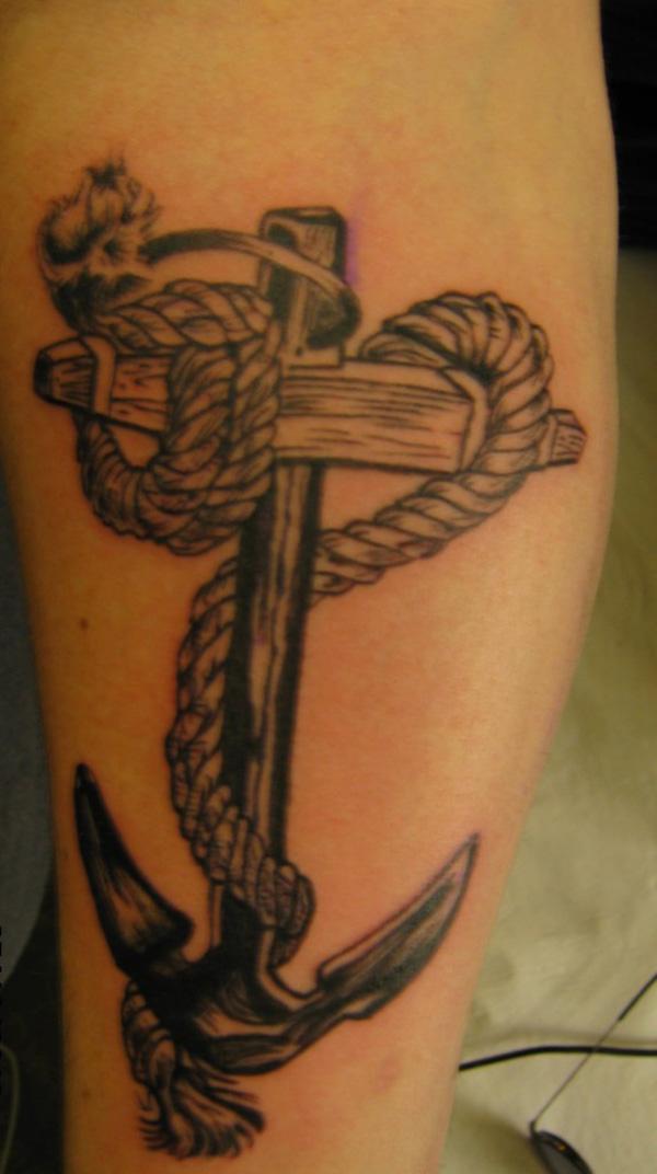 Black Anchor Tattoo - 35 Awesome Anchor tattoo Designs  <3 <3