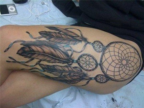 Side Thigh Tattoo