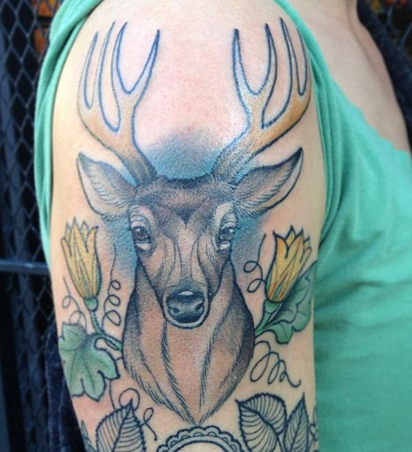 Một chút làm thêm về hươu Katherine của ngày hôm nay - 50 ảnh vui nhộn Animal Tattoo Designs <3 <3