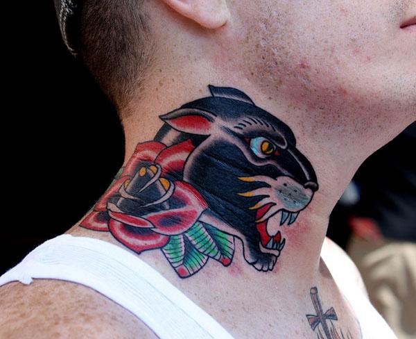 Panther trên cổ - 50 ảnh vui nhộn Animal Tattoo Designs <3 <3