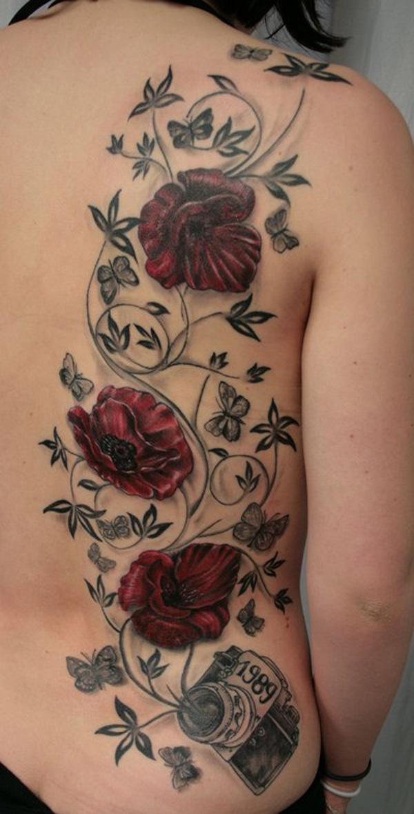 Poppy Flower máy ảnh sẵn sàng - 65 + đẹp Flower Tattoo Designs <3 <3