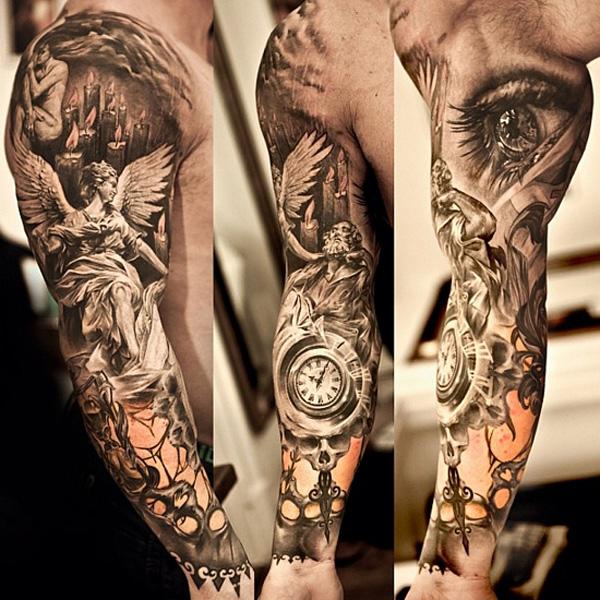 đầy đủ tay hình xăm cho nam giới - 80 + Ví dụ Awesome Full Sleeve Tattoo Ý tưởng <3 <3